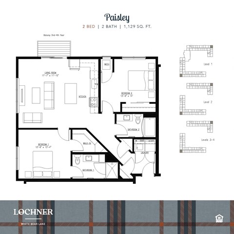 floor plan of the first level of the apartment